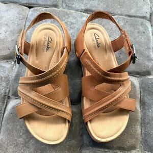Clarks Strappy Leather Sandals